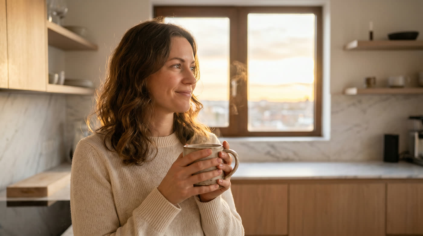 Lifestyle morning kitchen frame